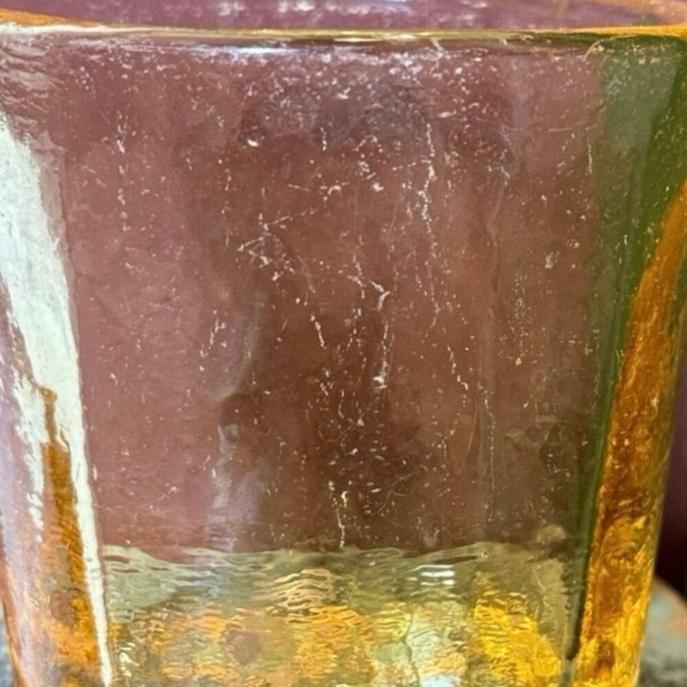 Fire & Light Signed Rocks Glass, Citrus • Arcata CA • Hand‑Poured Recycled Glass - Picture 7 of 9